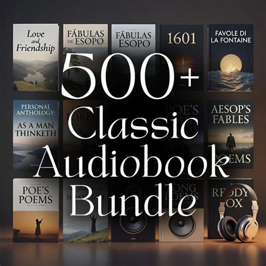 500  Classic Audiobook Library | Famous Stories Collection - Etsy