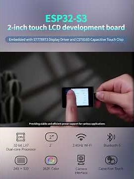 Onboard Camera Interface！Waveshare ESP32-S3 2inch Capacitive Touch Display #esp32 #esp32project
