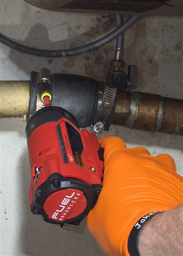 Copper Kitchen Drain Repipe with Ridgid K9-12 — How to Replace Kitchen Drain