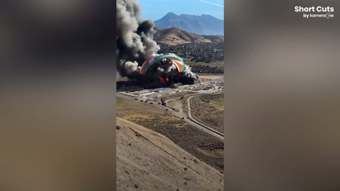 Paragliders capture aerial view of Utah apartment construction fire