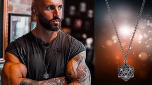 Mini DND Dice Set with Portable Keychain Necklace Pocket Chain Hollow D20 Metal Case, Tiny 7pcs Polyhedral Metal D&D Dice Set, DND Gifts with Gift Box, Role Playing Board Games Accessories, Silver