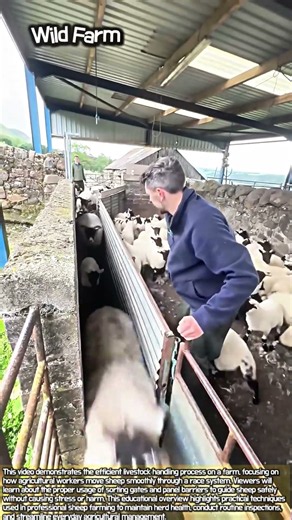 Mastering Herd Management: Fast and Safe Sheep Sorting #worker #process #farming #ranch #lifestyle