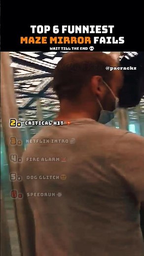 Ranking Top 6 Funniest Mirror Maze Fails 🤣 #shorts