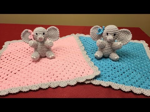 Crochet Elephant Lovey. Part 3 assembly.