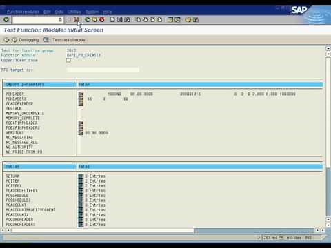 SAP ABAP - BAPI Example BAPI_PO_CREATE1 (w/o voice)