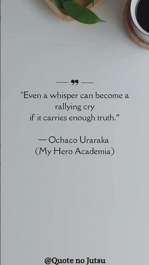 Soft Voices Change the World 🌸 | Ochaco Uraraka Quote | MHA