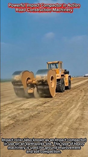 Powerful Impact Compactor in Action | Road Construction Machinery
