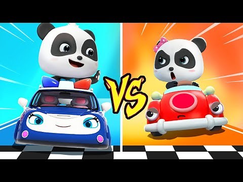 سباق سيارات بين كيكي وميوميو🐼 | سيارات اطفال | اغاني اطفال | بيبي باص🏎️ | BabyBus Arabic