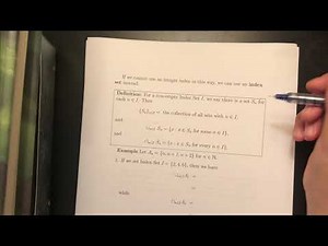 Math 180 3.3 Indexed Collections of Sets