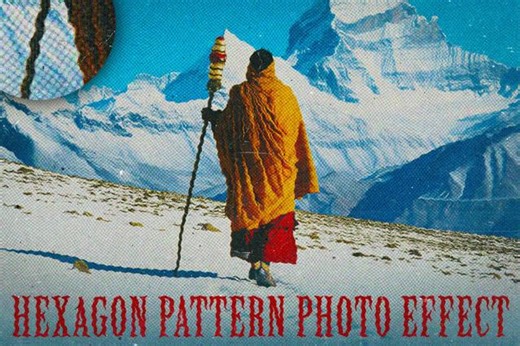 Download Hexagon Pattern Photo Effect