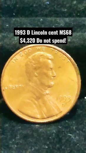 1993 D Penny worth $4,320.00 #coin
