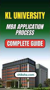 KL University MBA Application 2026 | How to Apply? Eligibility & Important Documents #kluniversity