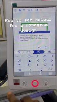 Thread colour setting on the monogram machine #monogram #embroidery