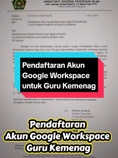 Cara Daftar Akun Google Workspace Guru Kemenag 2026