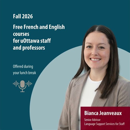 Free French and English courses for uOttawa staff and professors | Fall 2026