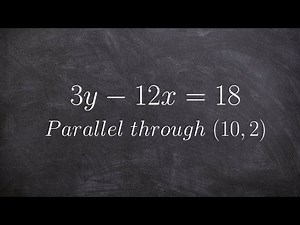 Learn how to write and graph a parallel line through a given point