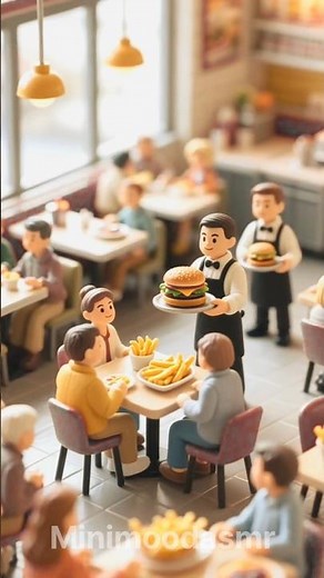 “Mini Chefs Making a Tiny Burger in Mini Restaurant 🍔✨ | Super Satisfying Miniature Cooking ASMR”