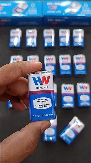 Hw 9V Battery🔋🔥#battery #transistor #batteries #unboxing #project #mercury #shorts tech #gadgets #9v