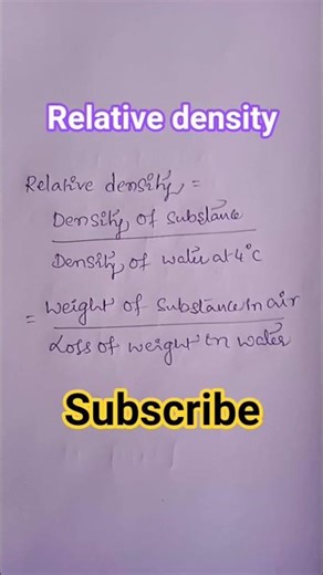 Relative density#physics #explorephysics #physicsconcepts