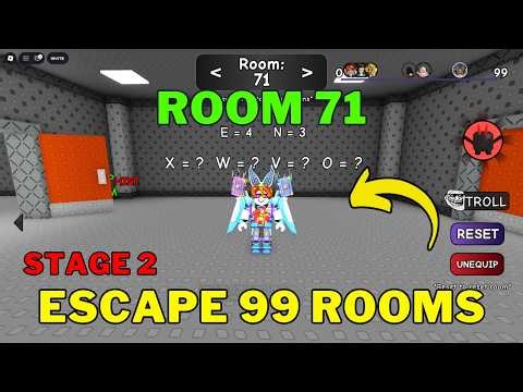 How To Complete Room 71 in Roblox Escape 99 Rooms | Stage 2