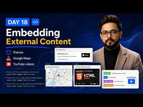 HTML Iframe Tutorial 2026 🚀 | Day 18 | Embed Google Maps & YouTube Videos