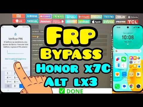 Honor X7C (ALT-LX3) Eliminar Cuenta Google Frp Bypass Última seguridad Unlock Tool 2026