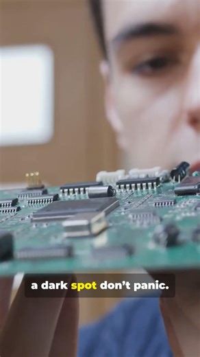 Why Does This PCB Look Burnt? 😳#PCB #Electronics #STEM