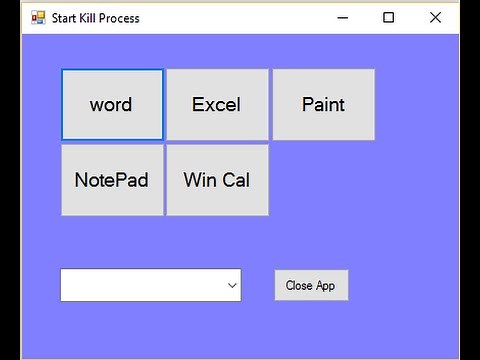 How to Start And Kill Process in windows using c# application