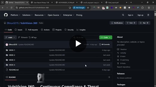 #cybersecurity #vulnerabilitymanagement #ansible #infosec #openvas #nmap #openscap #cisbenchmark #automation #networksecurity #blueteam #linux #securityhardening #devsecops #riskmanagement | Dhruv Patel