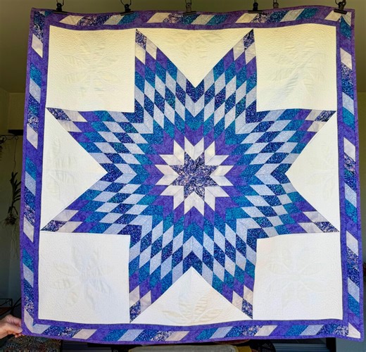 038-radiant Star Handmade Cotton Quilt - Etsy