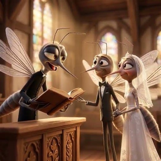 Hochzeit der Mücken #funny #comedy #animation #humor #mücken #hochzeit #kirche #ehe