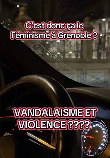 À chaque manifestation à grenoble c’est le même merdier. Le féminisme s’accompagne systématiquement d’actes de vandalisme avec des tags violents sur le mobilier urbain. C’est juste honteux. #grenoble #fyp #pourtapage #pourtoi #municipales2026