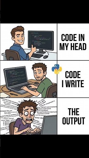 Code in my head code i write the output reaction my face 😱😅 #diy #codelearning #codehacks #shorts