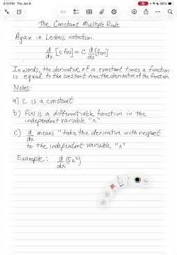 Constant Multiple Rule