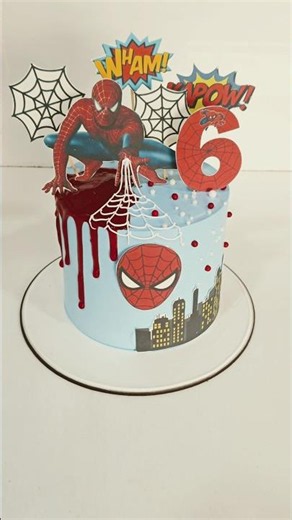 spiderman cake decorating ideas #spidermancake#cakedecorating #shortsfeed #shotrs #cake
