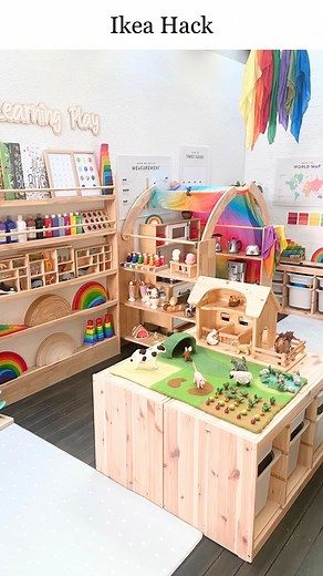 Anthea | Early Learning Play on Instagram: "•FLISAT TABLE HACK• Watch this reel to see our FLISAT table hack from @ikea_australia using the wooden FLISAT wooden stool. It allows the sensory table to be low to the ground, creating a different learning environment for your littles ones! Did you know 💡 * When a child is kneeling down on a low table there are many benefits including, developing core strength, strengthening hand-eye coordination, developing children’s readiness to hand-write and dev