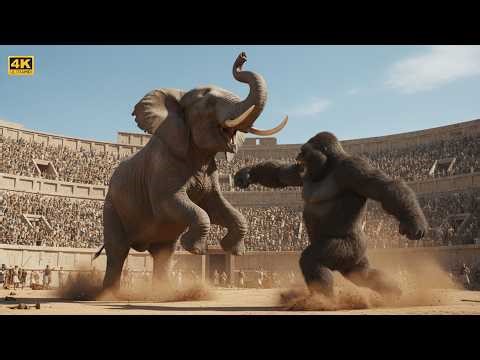 Assassin Kong vs Giant Elephant – The Most Extreme Colosseum Fight Ever! ⚔️🔥