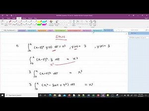 Solution of an integral equation (Lesson 4)