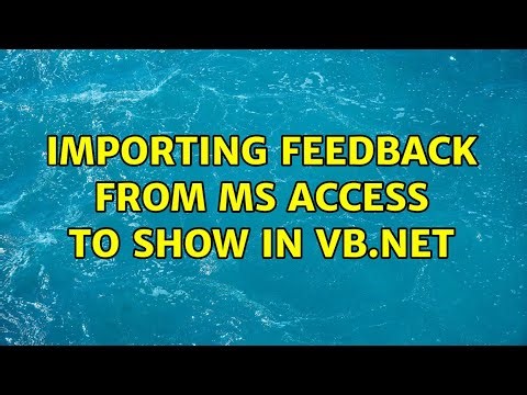 Importing feedback from MS Access to show in VB.Net