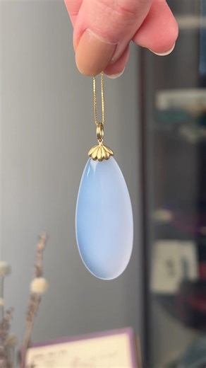 Vintage Chalcedony Pendant #chalcedony #vintagejewelry #shorts