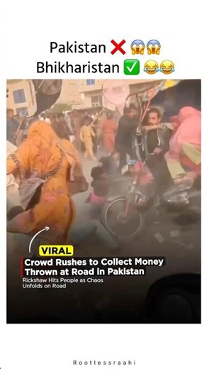 Pakistan public collect money throws on road funny incident #short #viral #pakreaction #pakmedia