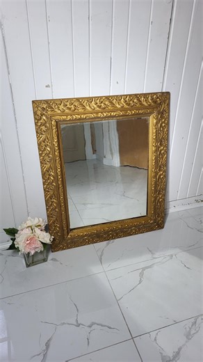 Antique Genuine Gold Leaf Ornate Mirror Wooden Mirror Victorian 29" X 23" - Etsy