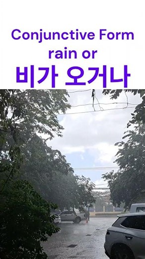 Memorize Korean verbs [한국어 동사 외우기 15] 비가 오다(rain) #korean #koreanclass #koreanverbs #동사 #비가오다