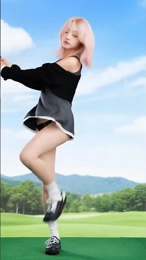 견고하게 골프를 치는 미녀 골프선수🏅#골프선수