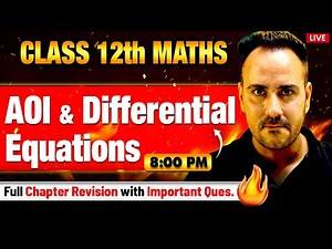 Class 12th Maths Marathon 🚀| AOI & Differential Equations by Ushank Sir | Boards Revision