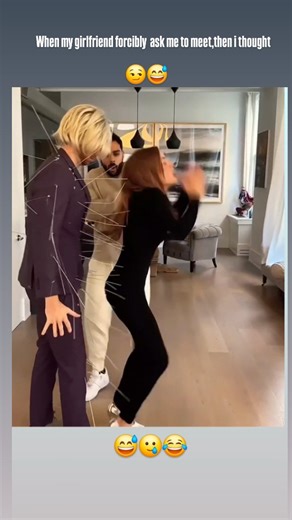 emii on Instagram: "This video is a comedic sketch that parodies red-carpet fashion by featuring a man wearing a purple suit covered in long, dangerous-looking metal spikes (modeled after Machine Gun Kelly's 2022 AMAs outfit). The humor stems from the extreme physical impracticality of the suit; as the man attempts to navigate a room, he accidentally punctures a woman’s exaggerated prosthetic backside, causing it to deflate like a balloon with a loud hissing sound. The scene is framed by clips o