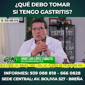 👉¿Qué debo tomar si tengo Gastritis? 📲Informes al WhatsApp 939 088 818 - 666 0828 #medicinanatural #salud #gastritis #NaturaVital #tipsdesalud | Natura Vital