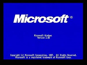 Windows 2.03 running from a floppy disk