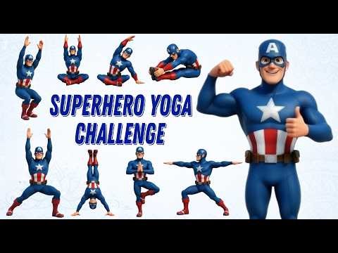 Superhero Yoga Challenge with Captain America | Strength & Balance Workout