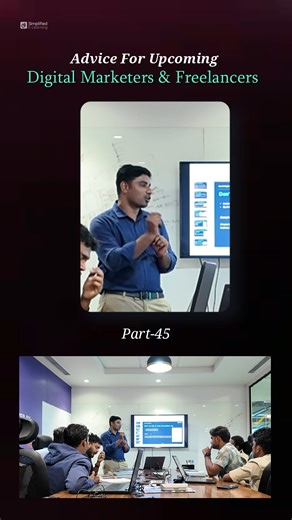 Simplified E-learning | Digital Marketing Training Institute on Instagram: "Are you starting your journey as a digital marketer or freelancer? In this video, I share essential advice to help you succeed in the competitive digital world. Learn how to build your skills, attract clients, and grow your personal brand. Whether you’re just starting or looking to improve, this video covers everything you need to thrive as a digital marketer or freelancer. Watch the full video for expert tips and insigh